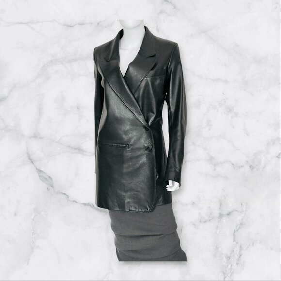 Three-Jackets-In-One Ann Demeulmeester Black Leather Jacket - Picture 9 of 9